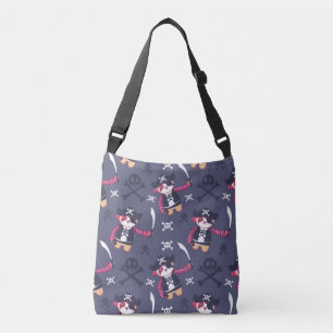Cute Piraat Panda Beer Patroon Crossbody Tas