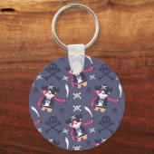 Cute Piraat Panda Beer Patroon Sleutelhanger (Voorkant)