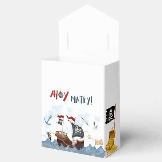 Cute Pirate Birthday Bedankt Bedankdoosjes (Geopend)