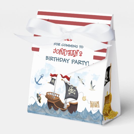 Cute Pirate Birthday Bedankt Bedankdoosjes (Voorkant Zijde)