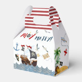 Cute Pirate Birthday Parchment Bedankt Bedankdoosjes (Achterkant)