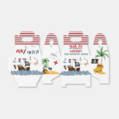 Cute Pirate Birthday Parchment Bedankt Bedankdoosjes (Uitgevouwen)