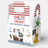 Cute Pirate Birthday Parchment Bedankt Bedankdoosjes (Geopend)