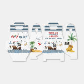 Cute Pirate Birthday Parchment Bedankt Bedankdoosjes (Uitgevouwen)