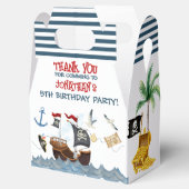 Cute Pirate Birthday Parchment Bedankt Bedankdoosjes (Geopend)
