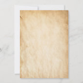 Cute Pirate Birthday Parchment waterverf Kaart (Achterkant)