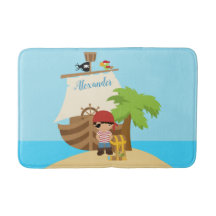 Cute Pirate Boy & A Big Ship Custom Name