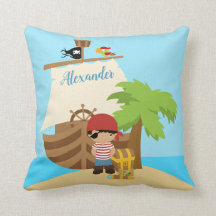 Cute Pirate Boy & A Big Ship Custom Name