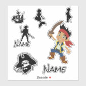 Cute Pirate Boy Custom-Cut Vinyl Sticker (Vel)