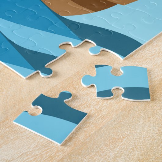 Cute Pirate Boys & Big Ship Custom Name Legpuzzel (Zijkant)