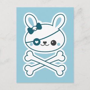 Cute Pirate Bunny Briefkaart