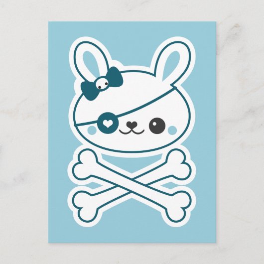 Cute Pirate Bunny Briefkaart (Voorkant)