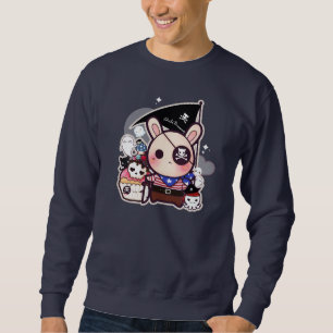 Cute pirate bunny met kawaii skull cupcake trui