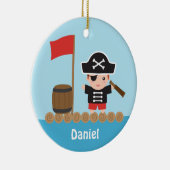 Cute Pirate Captain Ocean Raft Boys Room Decor Keramisch Ornament (Rechts)