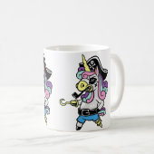 Cute Pirate Captain Unicorn Gift For Lover Magical Koffiemok (Voorkant rechts)