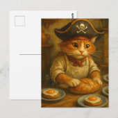 Cute Pirate Cat Baker Briefkaart (Voorkant / Achterkant)