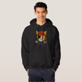 Cute Pirate Cat Face Jolly Roger Flag Halloween Co Hoodie (Voorkant volledig)