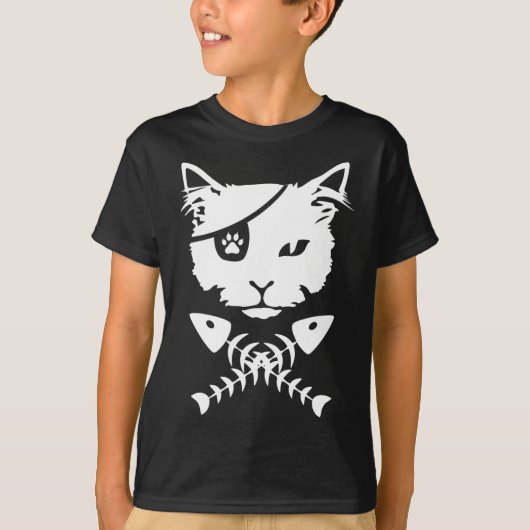 Cute Pirate Cat Funny T-shirt (Voorkant)