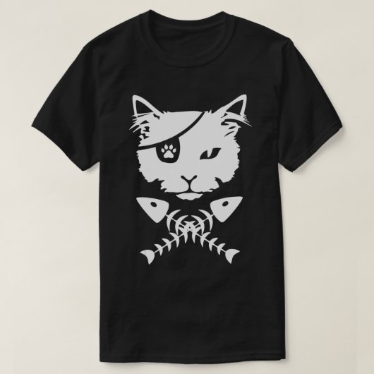Cute pirate cat grappig t-shirt (Design voorkant)
