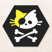 Cute Pirate Cat Kartonnen Onderzetters (Voorkant)