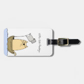 Cute Pirate Cat Sailing Bagagelabel (Voorkant horizontaal)