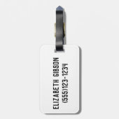 Cute Pirate Cat Sailing Bagagelabel (Achterkant verticaal)