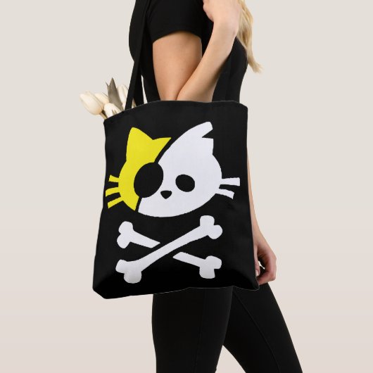 Cute Pirate Cat Tote Bag (Dichtbij)