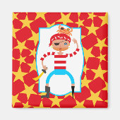 Cute pirate en krab magneet (Voorkant)
