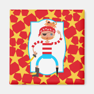 Cute pirate en krab magneet