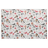 Cute Pirate en Nautical Pattern Stof (Fat Quarter)