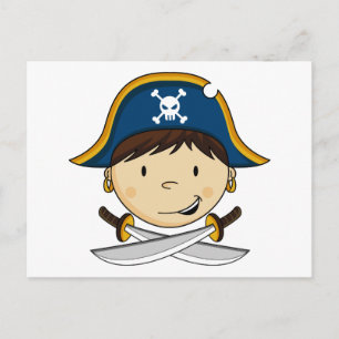 Cute Pirate Kapitein Briefkaart