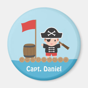 Cute Pirate Kapitein Ocean Raft Boy Magneet