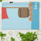 Cute Pirate Kapitein Ocean Raft Boy Theedoek (Gevouwen)