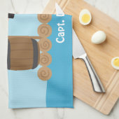 Cute Pirate Kapitein Ocean Raft Boy Theedoek (Quarter Fold)