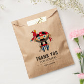 Cute Pirate Kids Birthday Party Bedankzakje (Gezegeld)