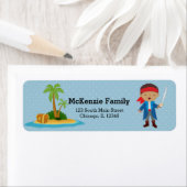 Cute Pirate * kies achtergrondkleur Etiket (Insitu)