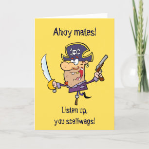 Cute Pirate Kind Persoonlijke vaderdagskaart Kaart