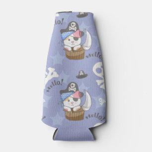 Cute Pirate Kitten Pattern Flesjeskoeler