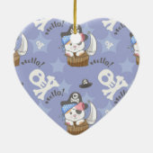 Cute Pirate Kitten Pattern Keramisch Ornament (Achterkant)