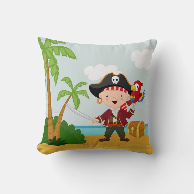 Cute Pirate Kussen (Voorkant)