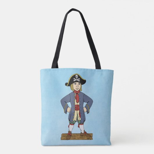 Cute Pirate Lad Canvas tas (Achterkant)
