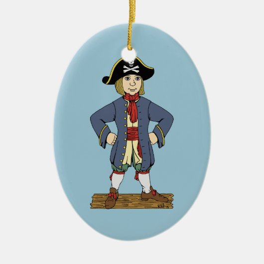 Cute Pirate Lad Keramisch Ornament (Voorkant)