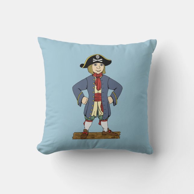 Cute Pirate Lad Kussen (Voorkant)