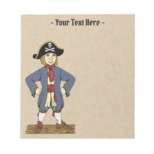Cute Pirate Lad Notitieblok (Voorkant)