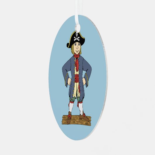 Cute Pirate Lad Ornament (Voorkant links)