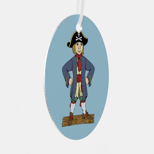 Cute Pirate Lad Ornament (Voorkant Rechts)