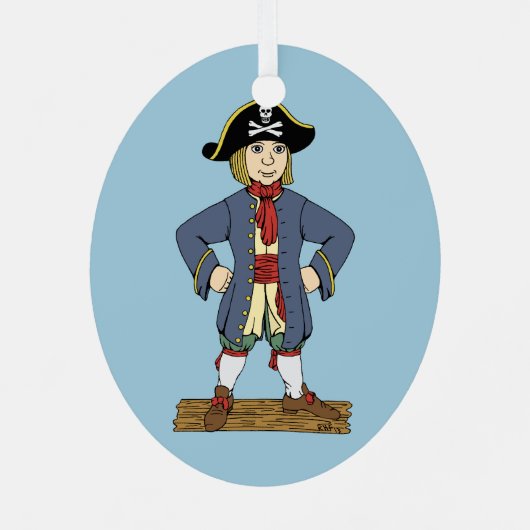 Cute Pirate Lad Ornament (Achterkant)