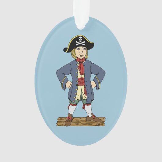 Cute Pirate Lad Ornament (achterkant)