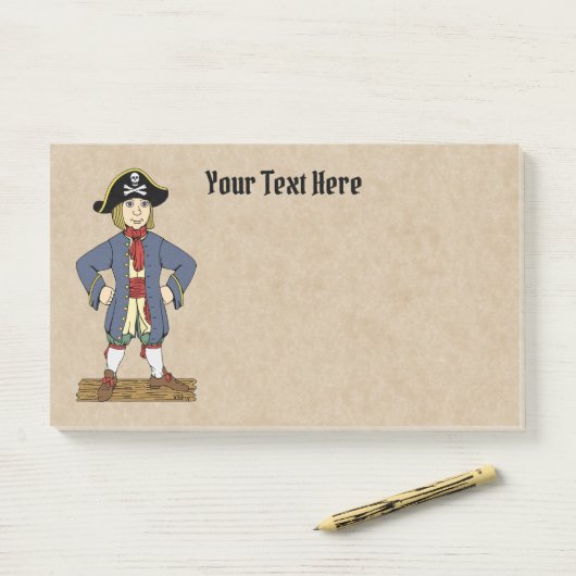 Cute Pirate Lad Post-it® Notes (Op bureau)