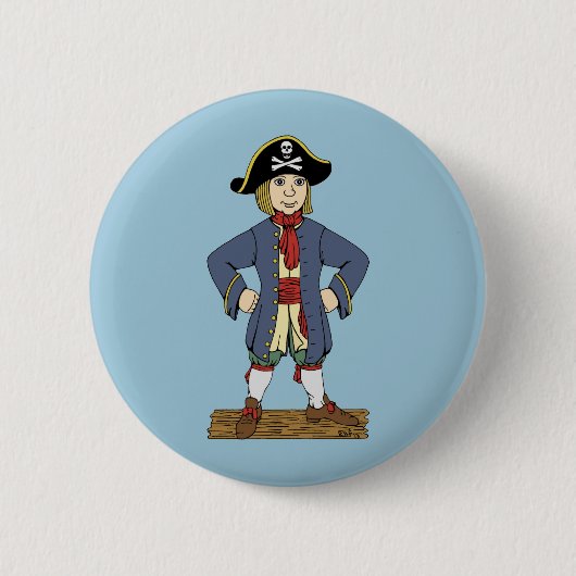 Cute Pirate Lad Ronde Button 5,7 Cm (Voorkant)